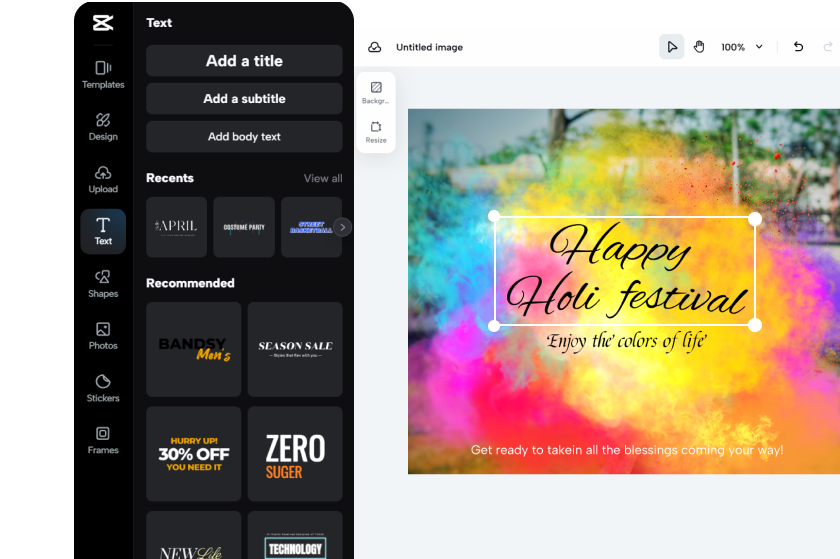 Customize the design and add festive elements